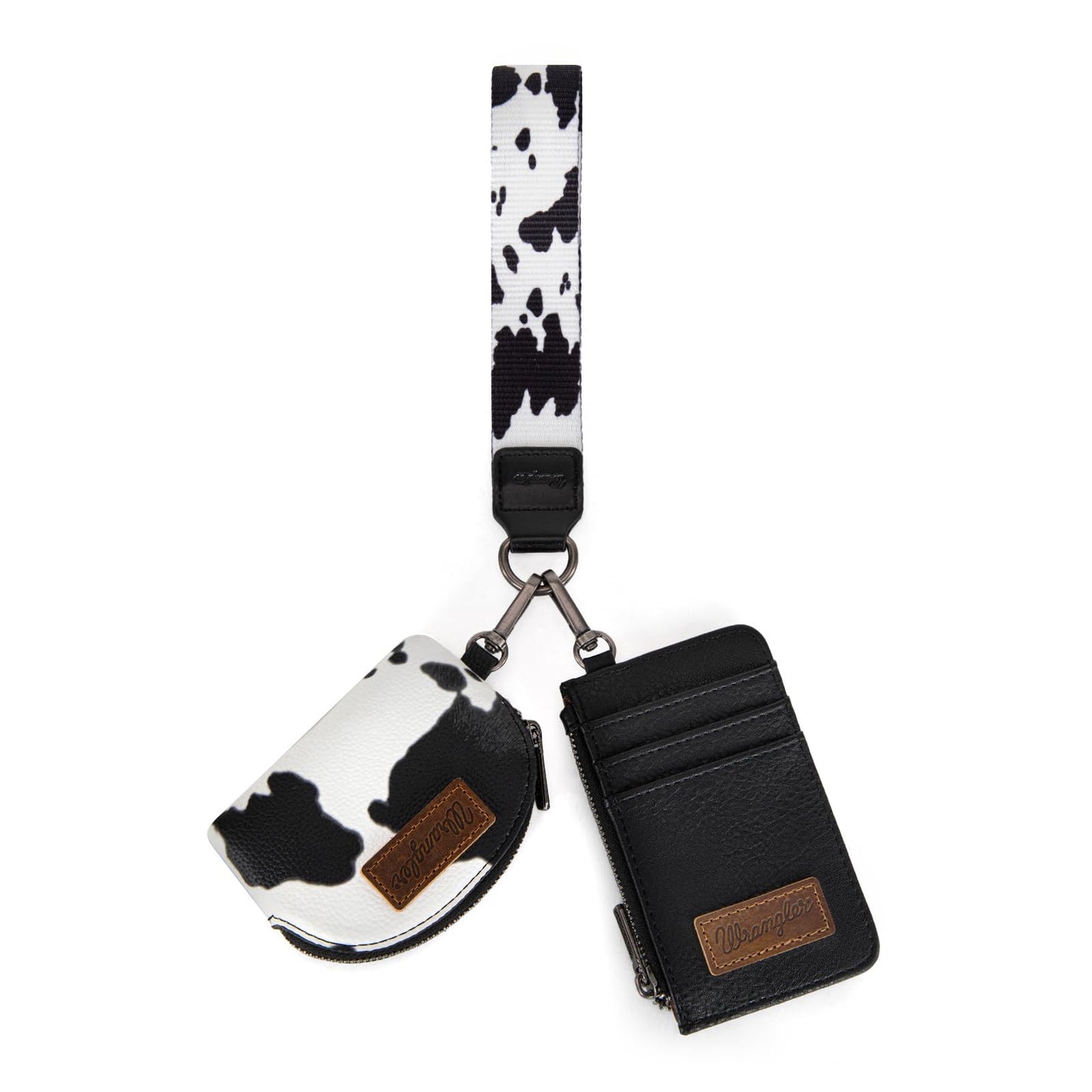 Wrangler Keychain Wristlet Wallets for Women Western Dual Pouch Wristlet Credit Card Holder Wallet WG145-W007LP