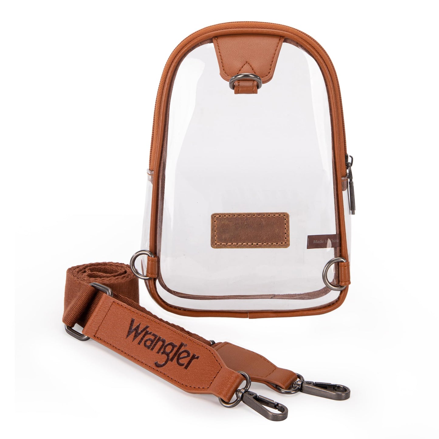 Wrangler Crossbody Clear Sling Bags for Women Stadium Approved Cross Body Purse for Sports Events Concerts