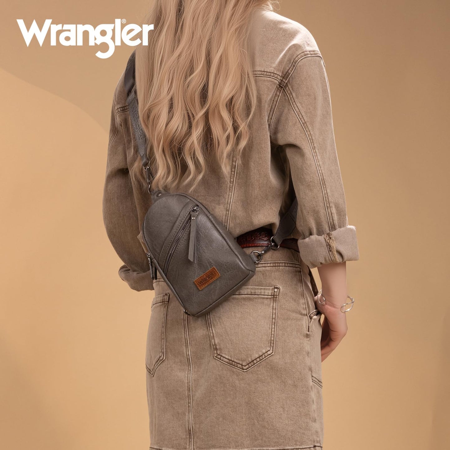 Wrangler Crossbody Clear Sling Bags for Women Stadium Approved Cross Body Purse for Sports Events Concerts
