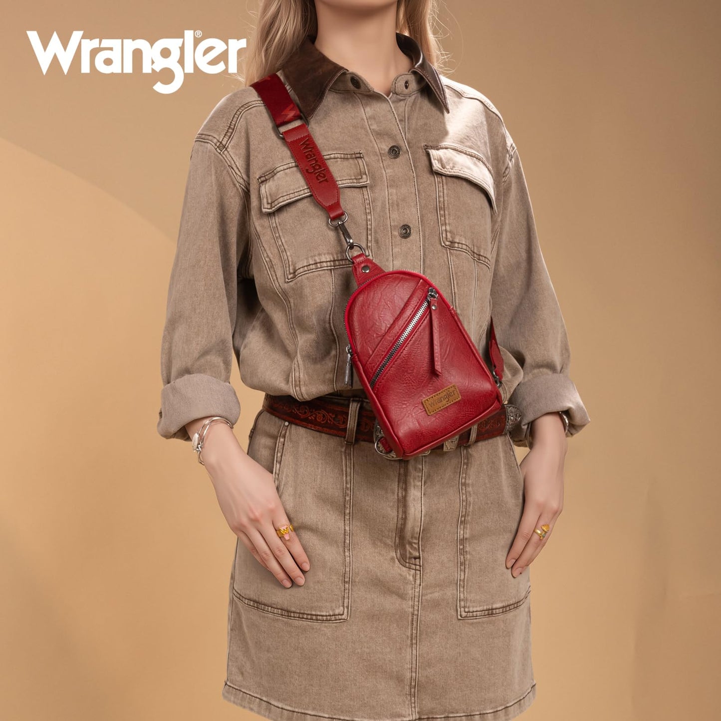 Wrangler Crossbody Clear Sling Bags for Women Stadium Approved Cross Body Purse for Sports Events Concerts