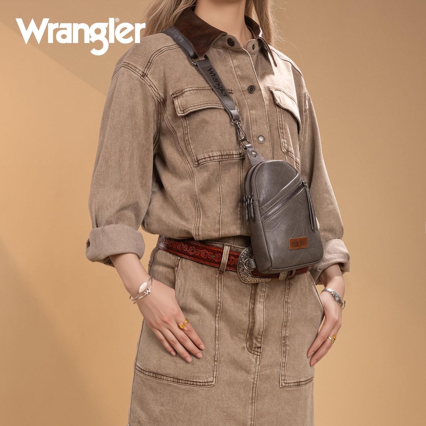 Wrangler Crossbody Clear Sling Bags for Women Stadium Approved Cross Body Purse for Sports Events Concerts