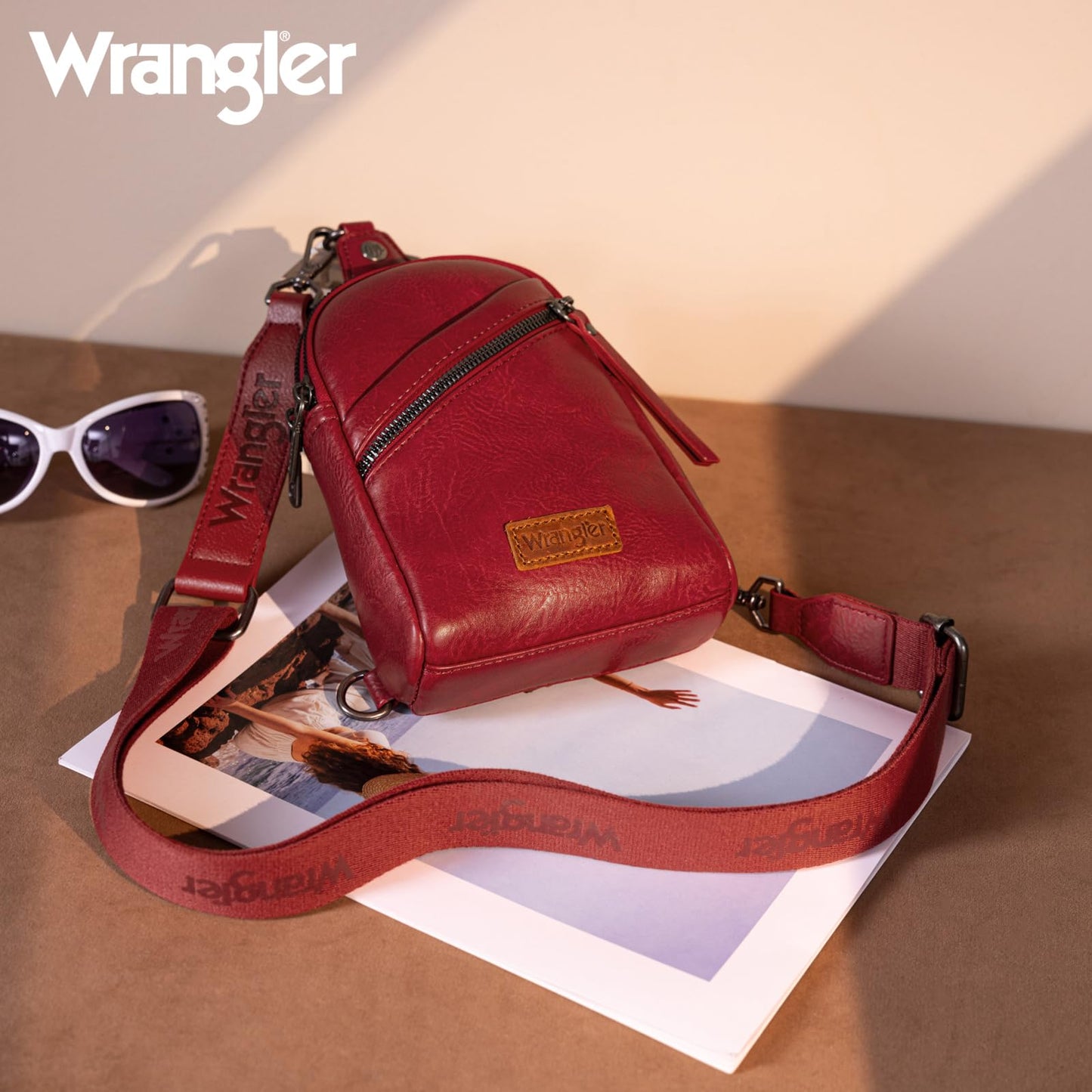 Wrangler Crossbody Clear Sling Bags for Women Stadium Approved Cross Body Purse for Sports Events Concerts
