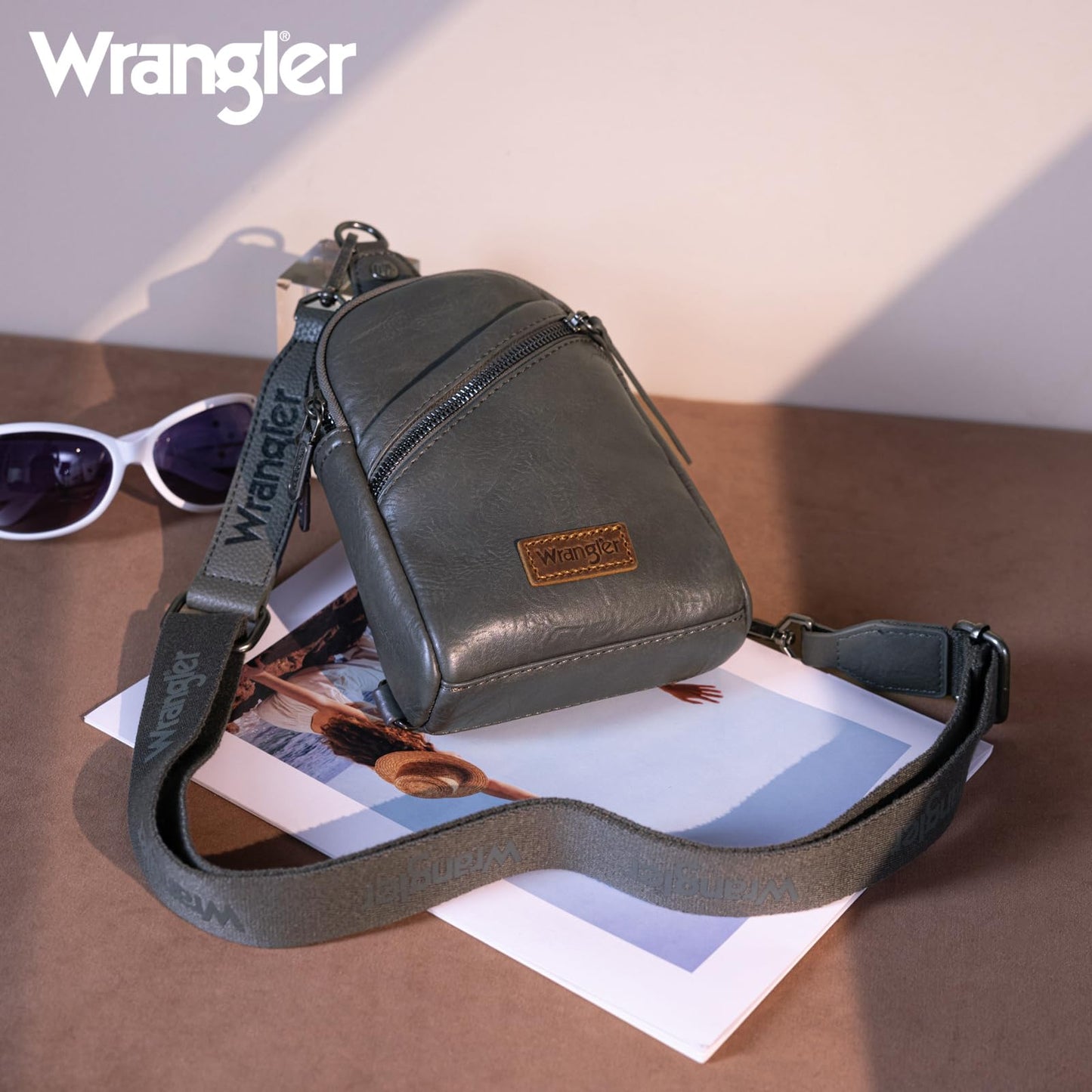 Wrangler Crossbody Clear Sling Bags for Women Stadium Approved Cross Body Purse for Sports Events Concerts