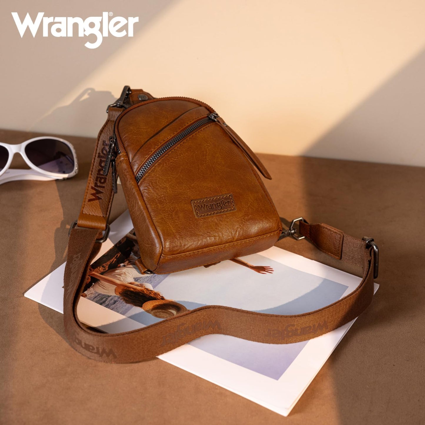 Wrangler Crossbody Clear Sling Bags for Women Stadium Approved Cross Body Purse for Sports Events Concerts