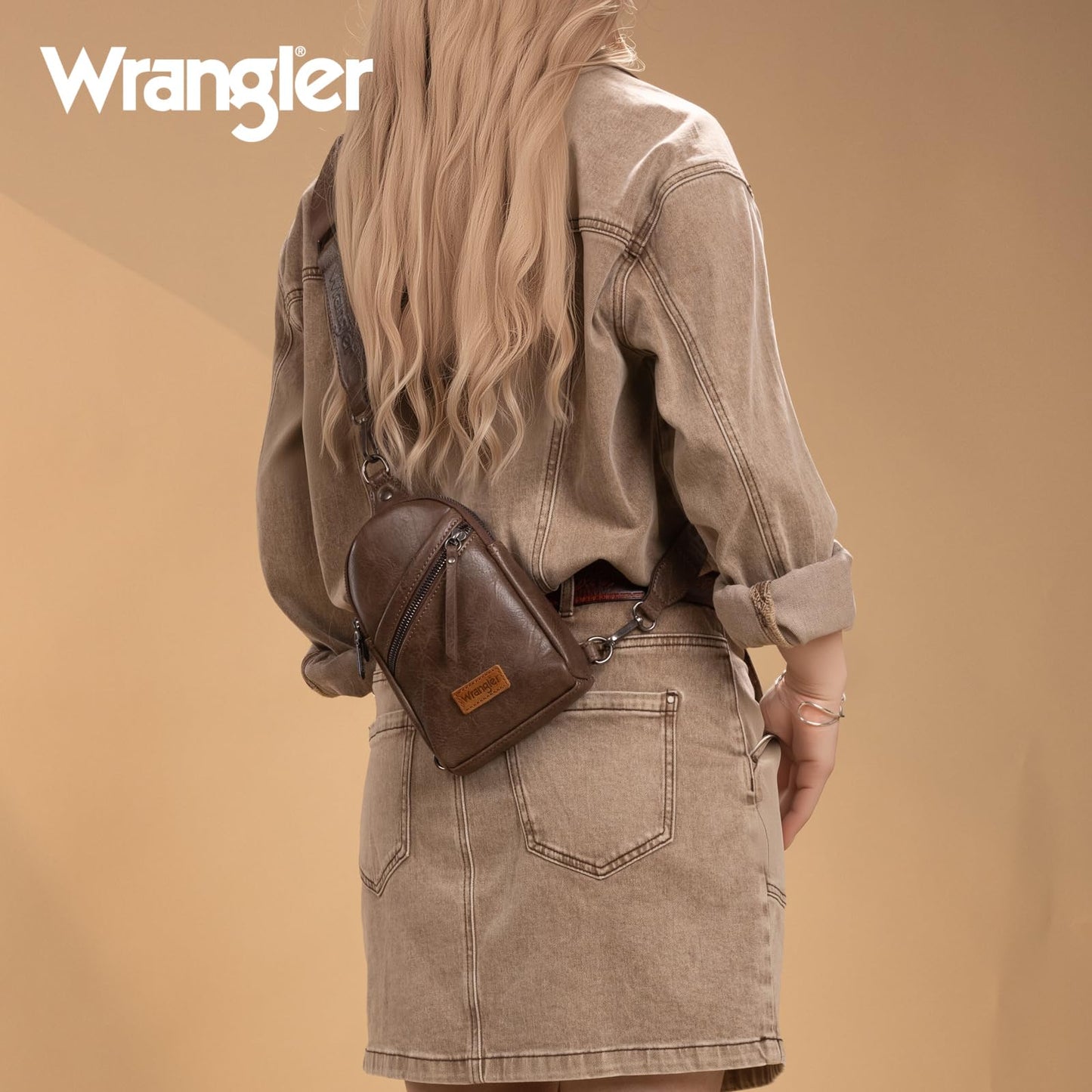 Wrangler Crossbody Clear Sling Bags for Women Stadium Approved Cross Body Purse for Sports Events Concerts