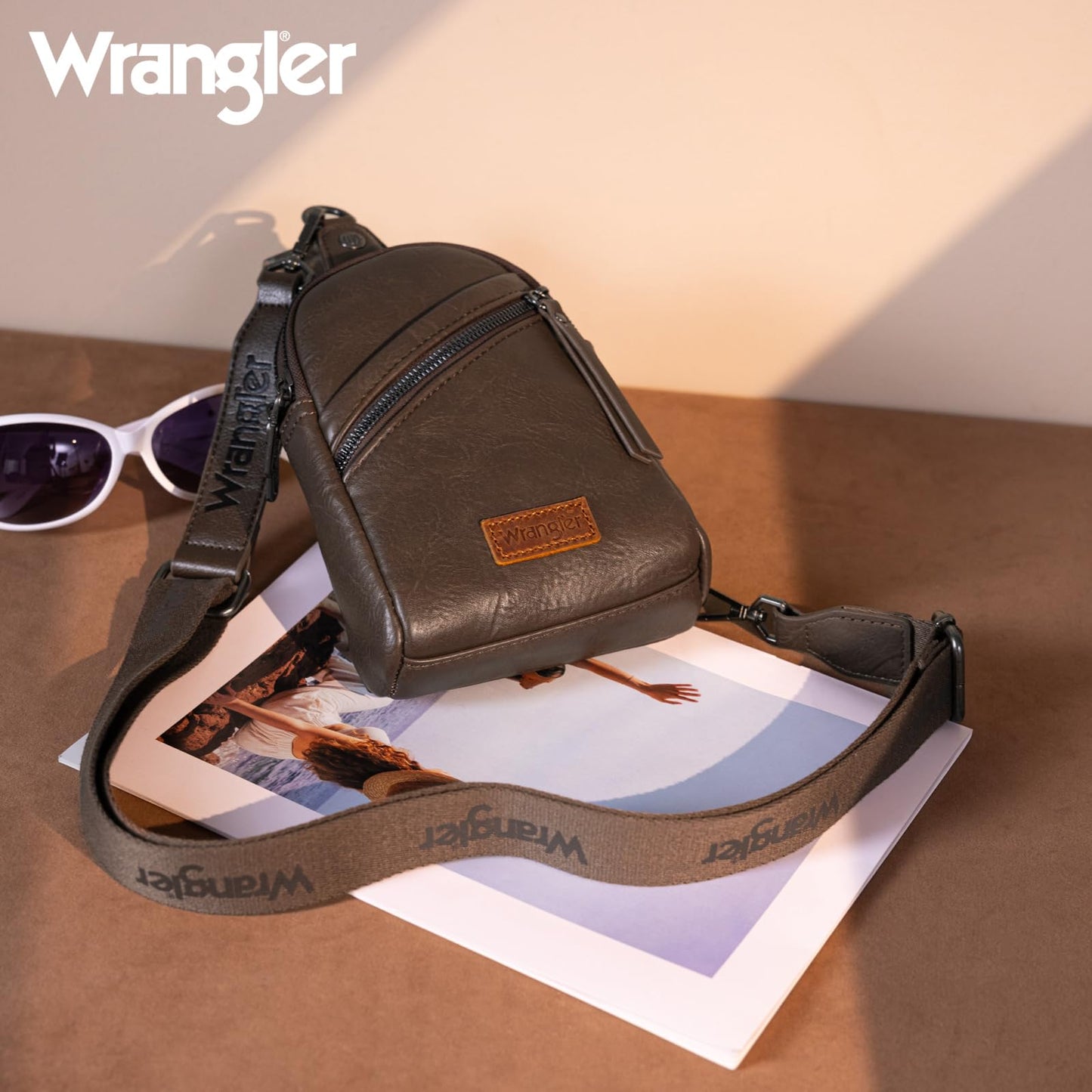 Wrangler Crossbody Clear Sling Bags for Women Stadium Approved Cross Body Purse for Sports Events Concerts