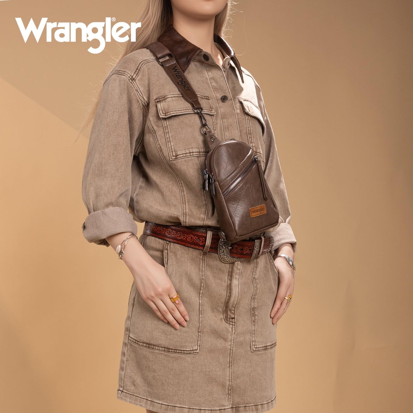 Wrangler Crossbody Clear Sling Bags for Women Stadium Approved Cross Body Purse for Sports Events Concerts