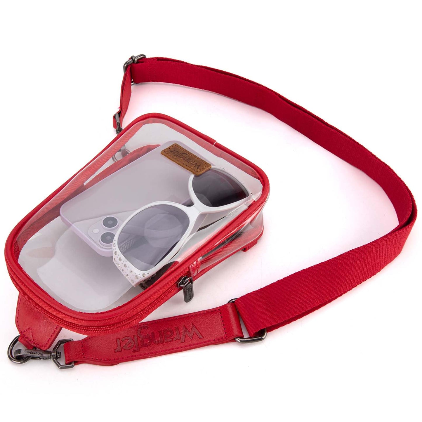 Wrangler Crossbody Clear Sling Bags for Women Stadium Approved Cross Body Purse for Sports Events Concerts