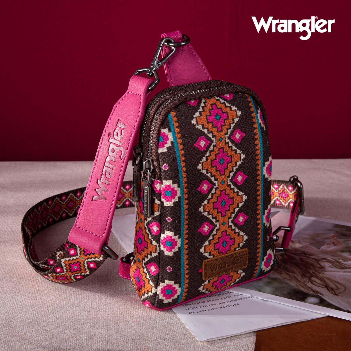 Wrangler Crossbody Clear Sling Bags for Women Stadium Approved Cross Body Purse for Sports Events Concerts