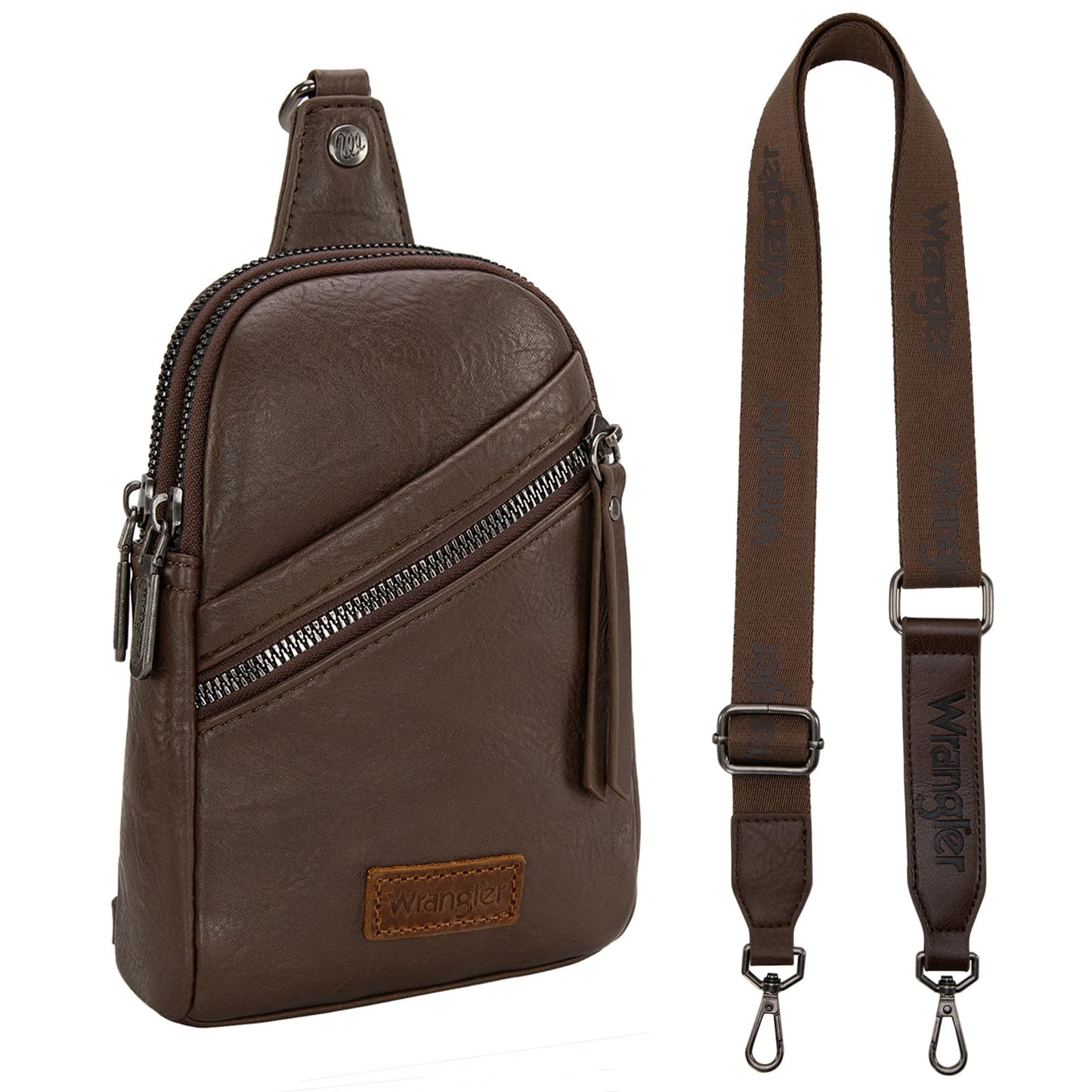 Wrangler Crossbody Clear Sling Bags for Women Stadium Approved Cross Body Purse for Sports Events Concerts