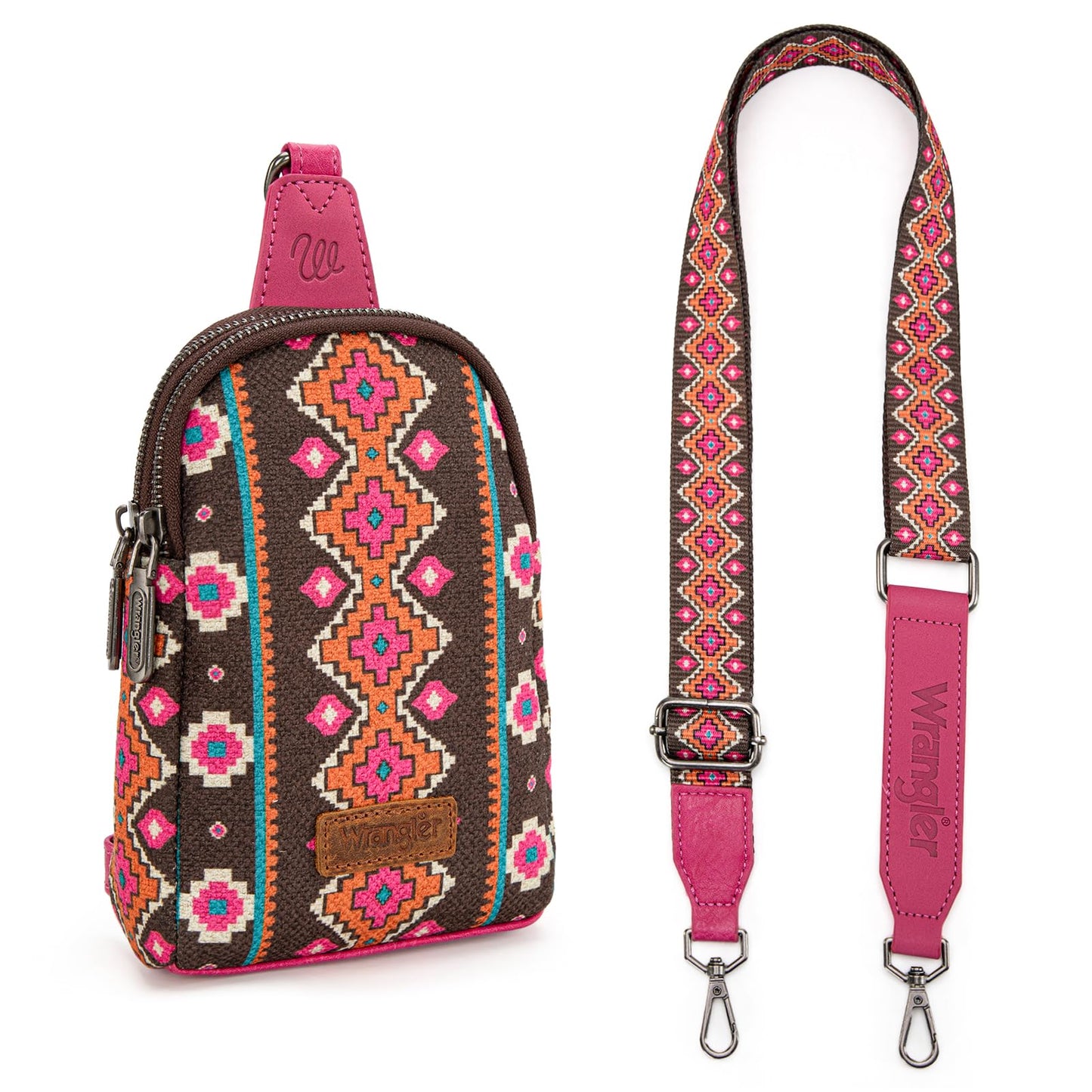 Wrangler Crossbody Clear Sling Bags for Women Stadium Approved Cross Body Purse for Sports Events Concerts