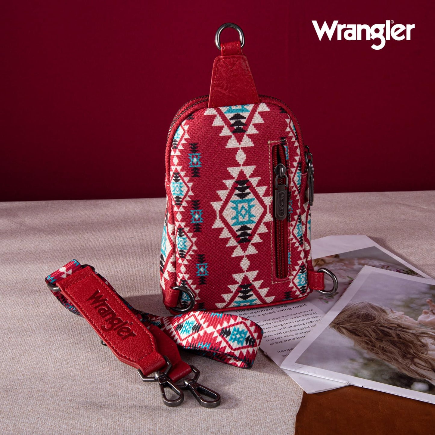 Wrangler Crossbody Clear Sling Bags for Women Stadium Approved Cross Body Purse for Sports Events Concerts