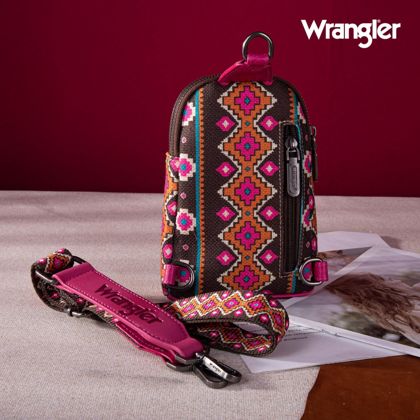 Wrangler Crossbody Clear Sling Bags for Women Stadium Approved Cross Body Purse for Sports Events Concerts