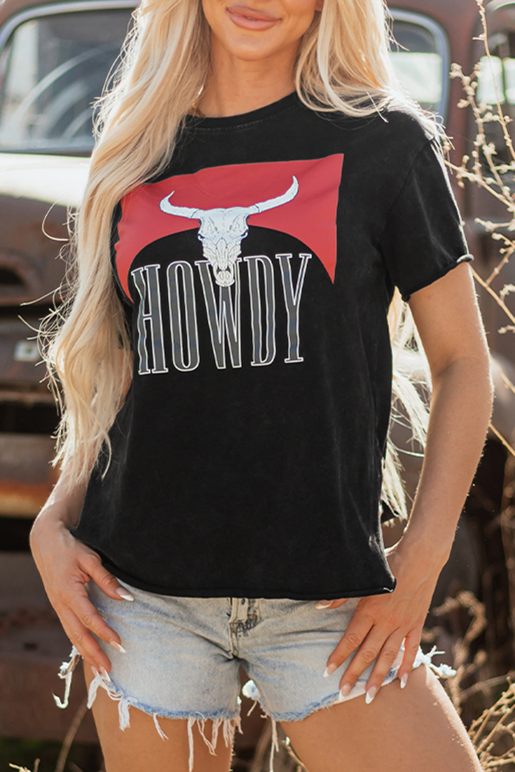 Black Western HOWDY t shirt