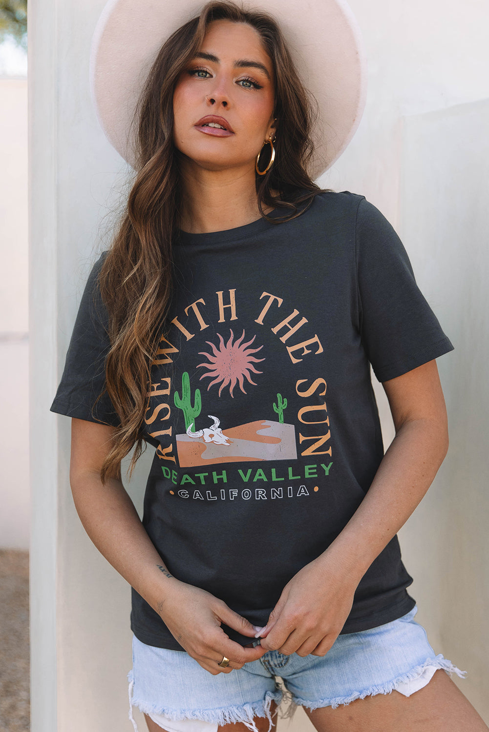 Dark Grey RISE WITH THE SUN Tee